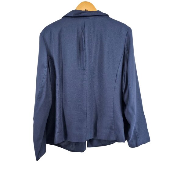 Roaman's Women's Navy Blue Blazer 24W Plus Size - Picture 6 of 6
